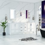 Virta 90 Inch Flow Floor Mount Double Sink Vanity - Without Countertop