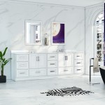 Virta 95 Inch Flow Floor Mount Double Sink Vanity - Without Countertop