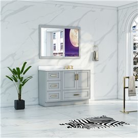 Virta Flow 44 Inch Floor Mount Single Sink Custom Vanity
