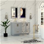 Virta Flow 48 Inch Floor Mount Double Sink Custom Vanity