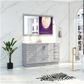 Virta Flow 48 Inch Floor Mount Single Sink Custom Vanity