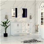 Virta Flow 56 Inch Floor Mount Double Sink Custom Vanity