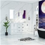 Virta Flow 64 Inch Floor Mount Double Sink Custom Vanity