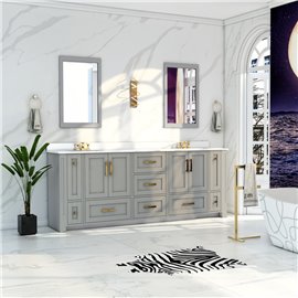 Virta Flow 74 Inch Floor Mount Double Sink Custom Vanity