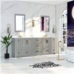 Virta Flow 74 Inch Floor Mount Double Sink Custom Vanity