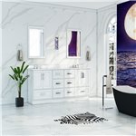 Virta Flow 76 Inch Floor Mount Double Sink Custom Vanity