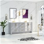 Virta Flow 80 Inch Floor Mount Double Sink Custom Vanity