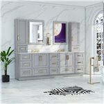 Virta Flow 90 Inch Floor Mount Double Sink Custom Vanity