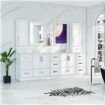 Virta Flow 90 Inch Floor Mount Double Sink Custom Vanity