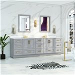 Virta Flow 96 Inch Floor Mount Double Sink Custom Vanity