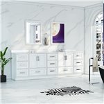 Virta Flow 96 Inch Floor Mount Double Sink Custom Vanity