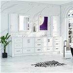 Virta Flow 102 Inch Floor Mount Double Sink Custom Vanity