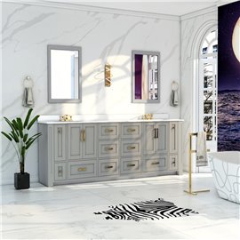 Virta Flow 106 Inch Floor Mount Double Sink Custom Vanity