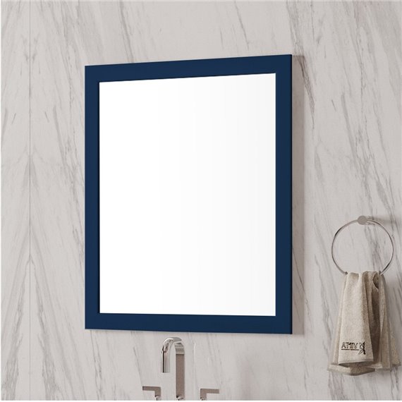 Virta 30 Inch Rectangular Wood Framed Mirror