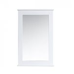Virta 24 Inch Rectangular Wood Framed Mirror with Decorative Moulding