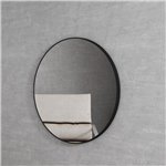 Virta 30 Inch Round Metal Framed Mirror