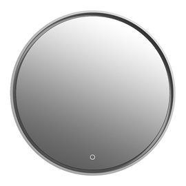 Virta 27 Inch Round Stone Framed Mirror with LED