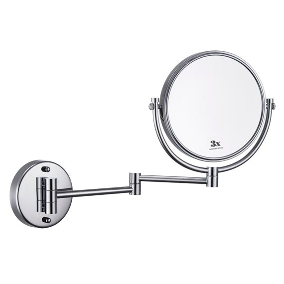 Virta 8 Inch Round Wall Mount Makeup Mirror