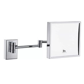 Virta 8 Inch Square Wall Mount Makeup Mirror