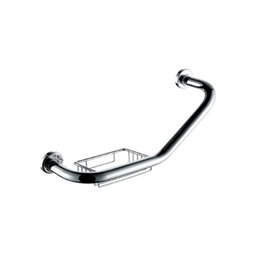 Virta 17" Grab Bar with Soap Basket Left Side