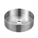 Virta 16 Inch Round Stainless Steel Top Mount Vessel Sink