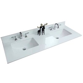 Virta 61 Inch Double Sink Vanity Countertop