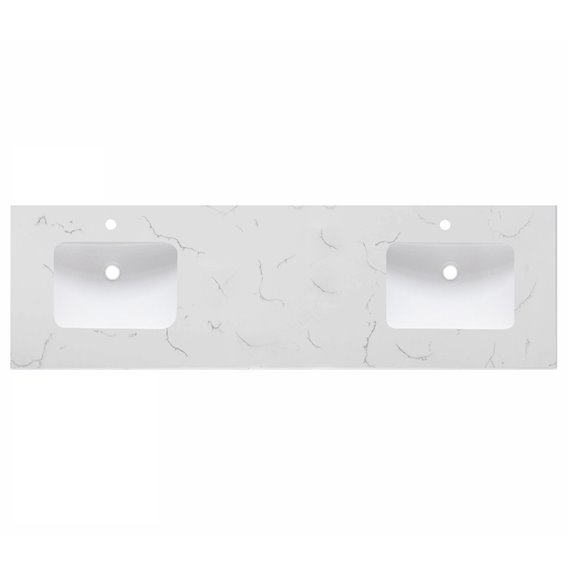 Virta 73 Quartz Double Sink Vanity Countertop