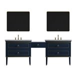 Virta Bluestar 94 Inch Floor Mount Double Sink Makeup Table Vanity