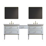 Virta Whitestar 94 Inch Floor Mount Double Sink Makeup Table Vanity