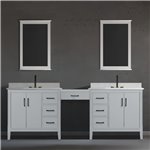 Virta Essence 94 Inch Floor Mount Double Sink Makeup Table Vanity