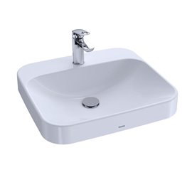 TOTO LT415G ARVINA RECTANGLE VESSEL LAV INSET 20" L