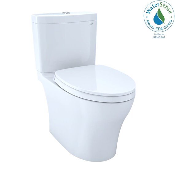 TOTO MS446124CEMFG AQUIA IV 2PC UH TLT WASHLET PLUS WITH SEAT 1.28GPF 0.8GPF 