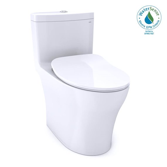 TOTO MS646234CEMFG AQUIA IV 1PC UH TOILET WSHLT PLUS WITH SEAT 1.28GPF 0.8GPF 