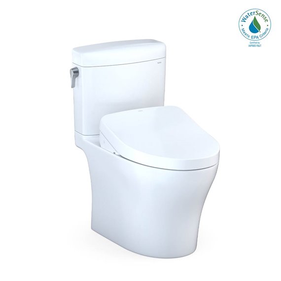 TOTO MW4363046CUMFGA AQUIA IV 1G CUBE WASHLET AF S500E WASHLET 1.0 0.8 GPF WITH AF