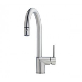 Kindred KFPD1150 Gooseneck pull down spray faucet dual stream Satin Nickel