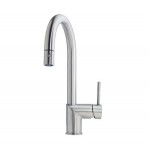 Kindred KFPD1150 Gooseneck pull down spray faucet dual stream Satin Nickel