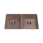 Kindred KGD1U Granite undermount double sink includes grid