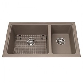 Kindred KGDCR1U Granite undermount combination bowl includes grid