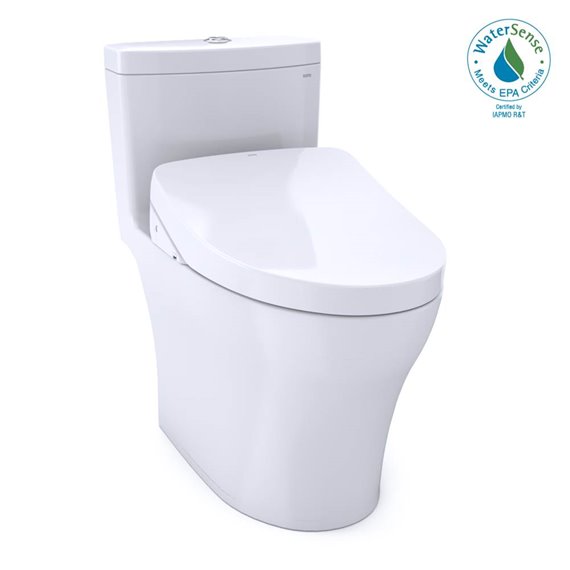 TOTO MW6463046CEMFG AQUIA IV 1PC WASHLET WITH S500E 1.28 0.8GPF CEFIONTECT 