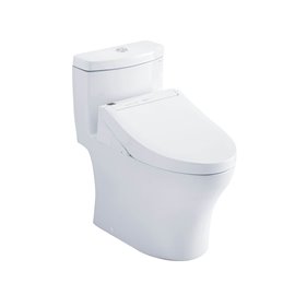 TOTO MW6463084CEMFG AQUIA IV 1PC WITH WASHLET C5 1.28 0.8 GPF