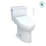 TOTO MW7763084CEFG.10 DRAKE 2PC 10 TOILET WITH C5 1.28GPF CEFIONTECT WASHLET PLUS