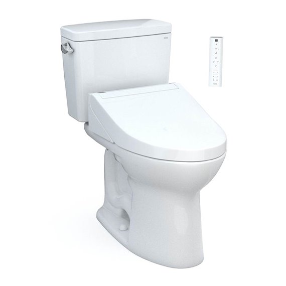 TOTO MW7763084CSFG.10 DRAKE 2PC 10 TOILET WITH C5 1.6GPF CEFIONTECT WASHLET PLUS