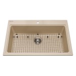 Kindred KGSL2031 Granite drop-in single bowl 1 hole includes grid