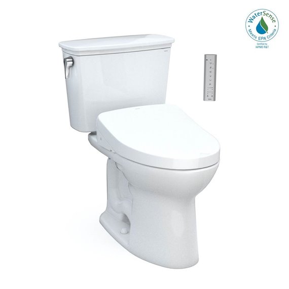 TOTO MW7863046CEFG.10 DRAKE TRANSITIONAL 10 WITH S500E 1.28GPF CEFIONTECT WASHLET PLUS