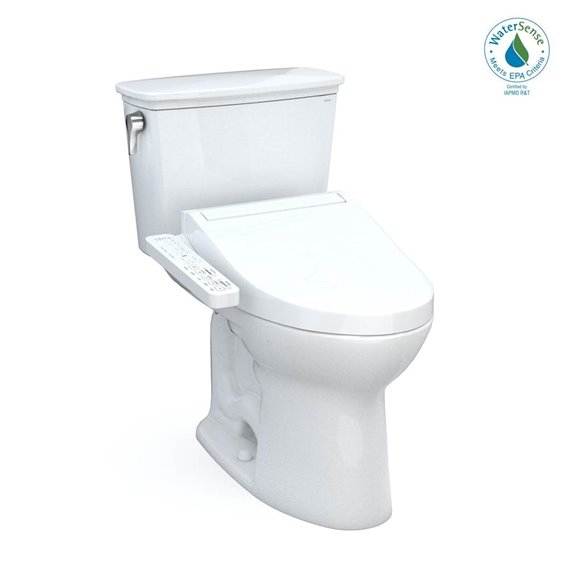 TOTO MW7863074CEFG.10 DRAKE TRANSITIONAL 10 WITH C2 1.28GPF CEFIONTECT WASHLET PLUS