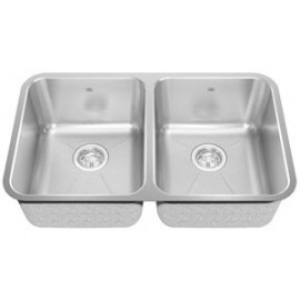 Kindred KSD2UA Double bowl undermount sink 18 gauge crease bowl bottoms