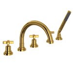 ROHL Lombardia® 5-Hole Deck Mount Tub Filler With C-Spout