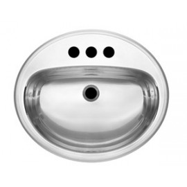 Kindred KSOV1821 18 gauge stainless steel drop-in vanity basin