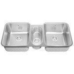 Kindred KST1UA Triple bowl undermount sink 18 gauge crease bowl bottoms