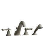 Riobel Georgian GN12 4-piece deck-mount tub filler with hand shower